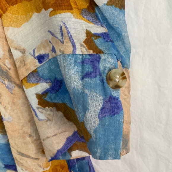 NEW Papa Watercolour Button Up Top with Pockets 3/4 Sleeve - Picture 3 of 12